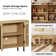 2-Piece Modern Minimalist Bedside Table And Nightstand Set, Oak Colour, Rounded Top With Slatted Door Design, Reed Pattern With Built-In Charger Outlet