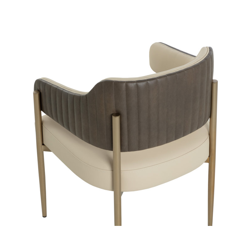 Upholstered Arm Chair, Dillon Cream/Bravo Ash