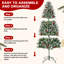 1.5m Artificial Christmas Tree with Pine Cones & Berries, PVC Branches, Metal Hinges, Sturdy Base, Easy Assembly for Home, Office & Party Decor