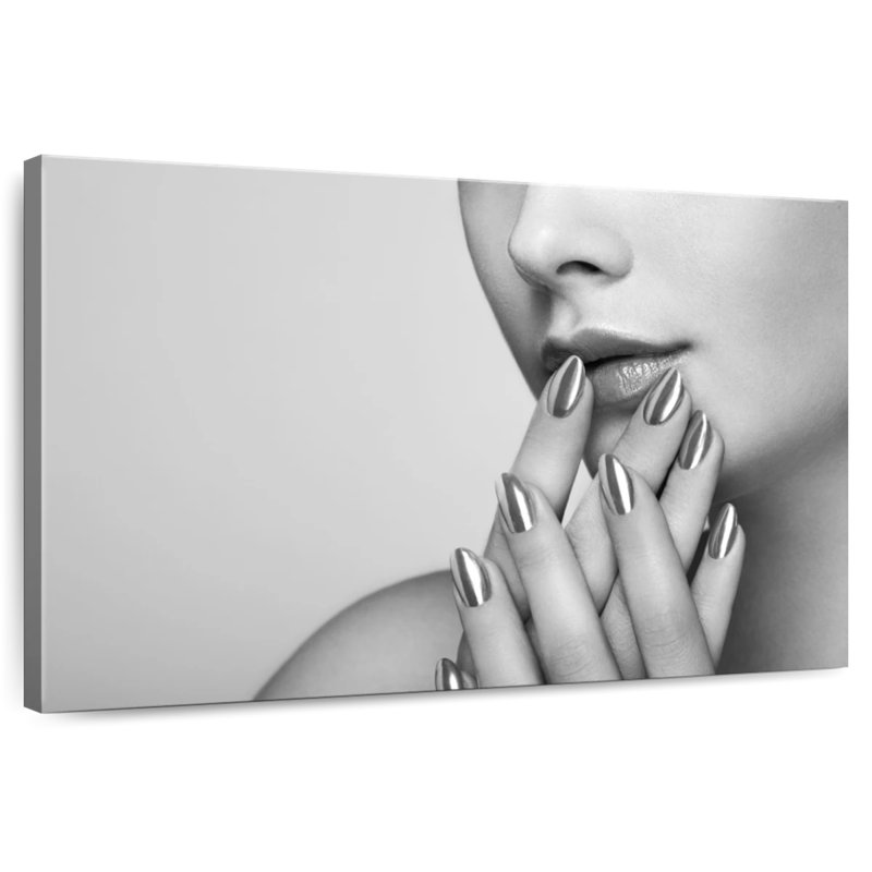 Shuttleworth Gray Portrait Female Nails, 20" H x 30" W