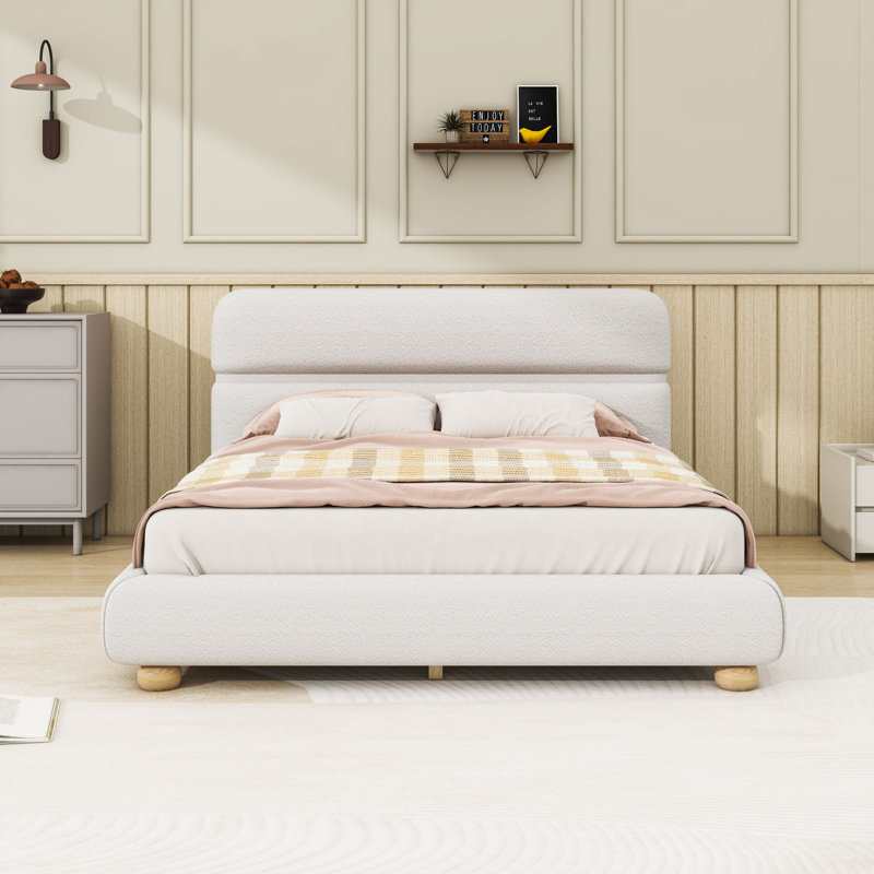 Queen Size Upholstered Bed with Headboard