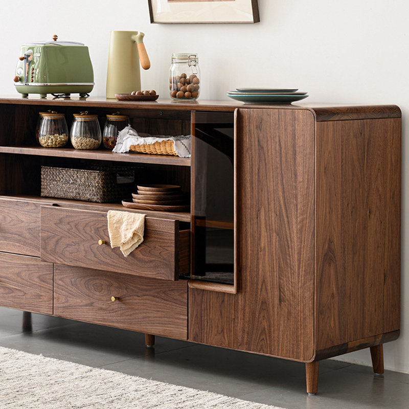 Buffet simple et multifonctionnel avec rangement, 33.86" H x 55.12" W x 17.72" D