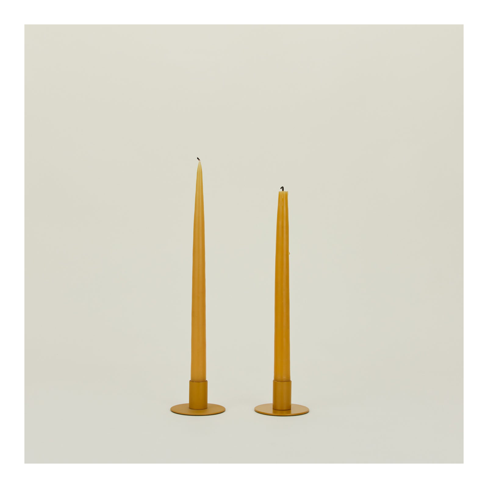 Essential 1.5'' H Stainless Steel Tabletop Candlestick, Mustard