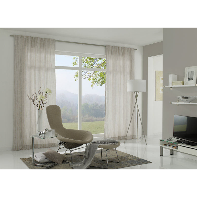 Helmer 170cm Curtain Track/Rail, Stainless steel look