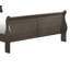 Lit-bateau de style Louis Philippe à finition gris teinté de style traditionnel 1pc-1141291450