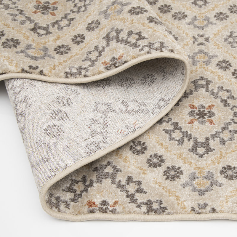 Annalise Alabaster Beige Trellis Indoor Area Rug, 26"x8'
