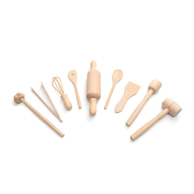 Ensemble d'outils de cuisine pour enfants Fox Run Brands, bois, 9 pièces