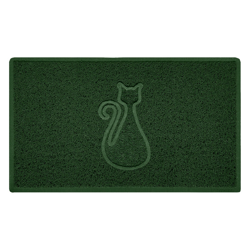 Non-Slip No Pattern No Holiday Doormat, Black, 1.2cm H x 45cm W x 75cm L