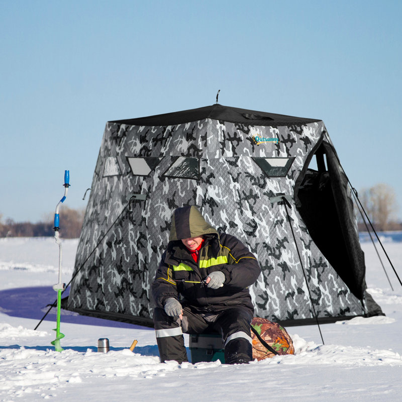 Tente pour 4 personnes avec sac de transport, Camouflage