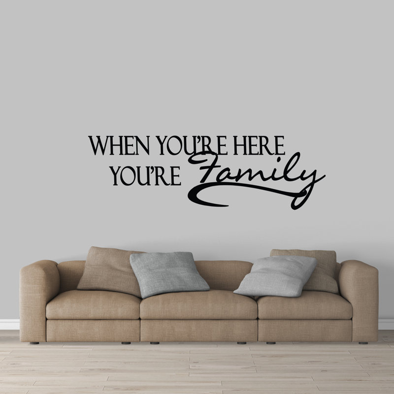 Adhésif mural "When you are you Famille", Noir