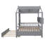 Lit double en bois avec lit gigogne et étagère de rangement-349658915-349658923