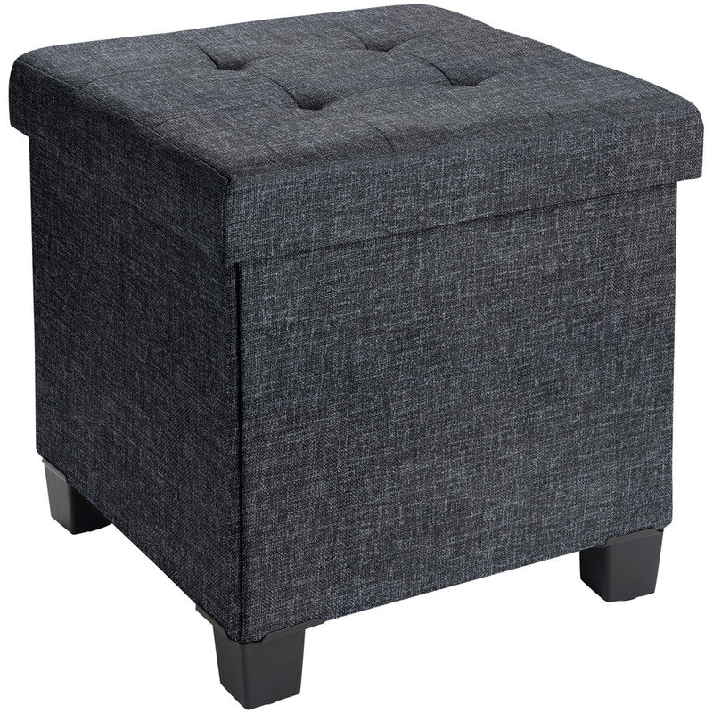 Cube carré pliable Pehrson, Noir