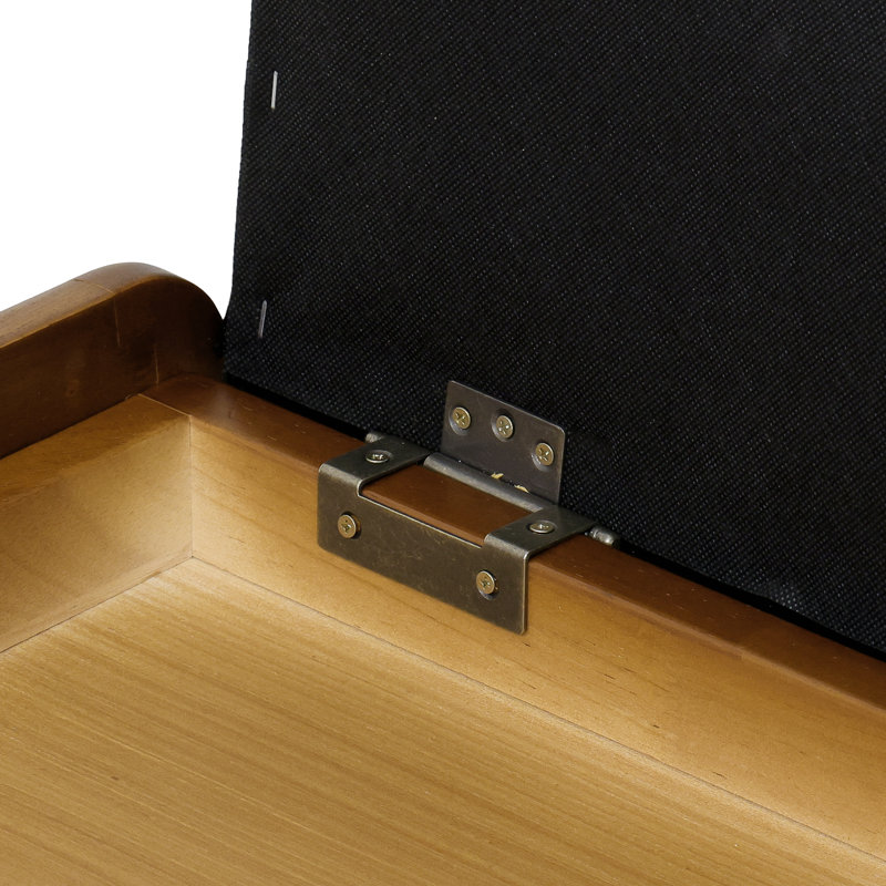 Banc de rangement en similicuir, Noir
