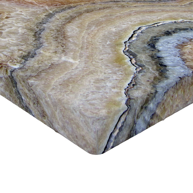 Drap-housse Ambesonne, Drap-housse de taille double, Marbre cannelle / beige / brun clair