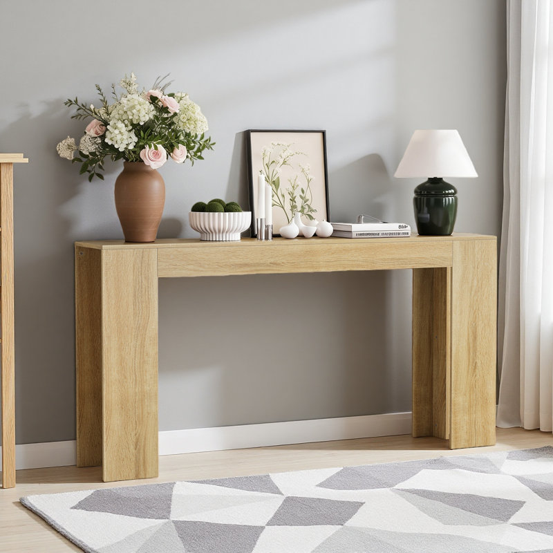 Console extra longue pour entrée, Chêne