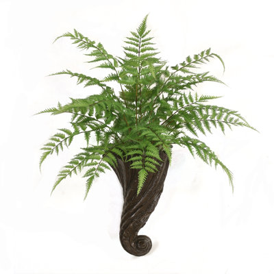 Fougère artificielle 15 "dans un vase décoratif