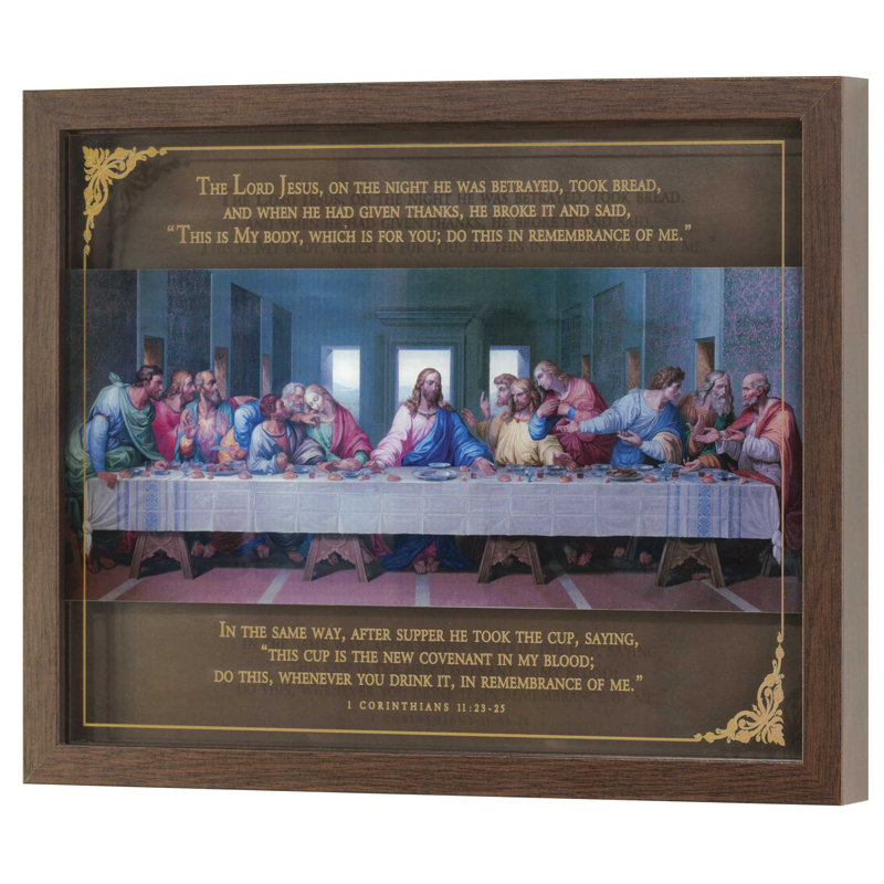 The Last Supper - Art textuel avec cadre photo
