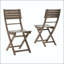 Chaise de salle à manger pliante en bois d'acacia avec finition huilée résistante aux intempéries (ensemble de 2)-130117408