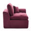 Canapé modulaire à 2 places modulaire confortable avec housse de coussin amovible en velours côtelé moderne en mousse haute densité et accoudoir incurvé sans assemblage pour la chambre à coucher dans les maisons contemporaines requises