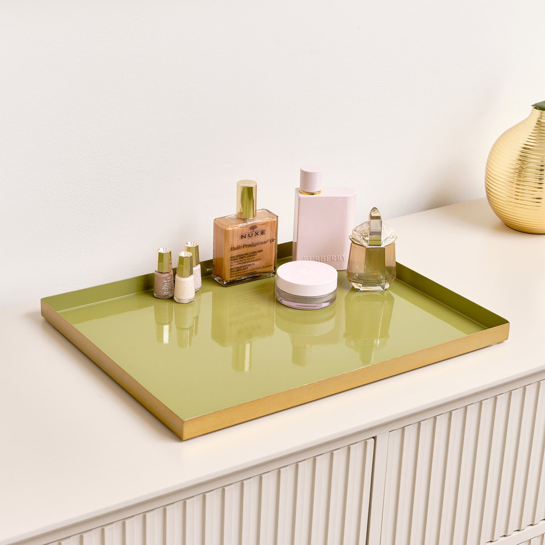 Large Rectangle Enamel Metal Tray