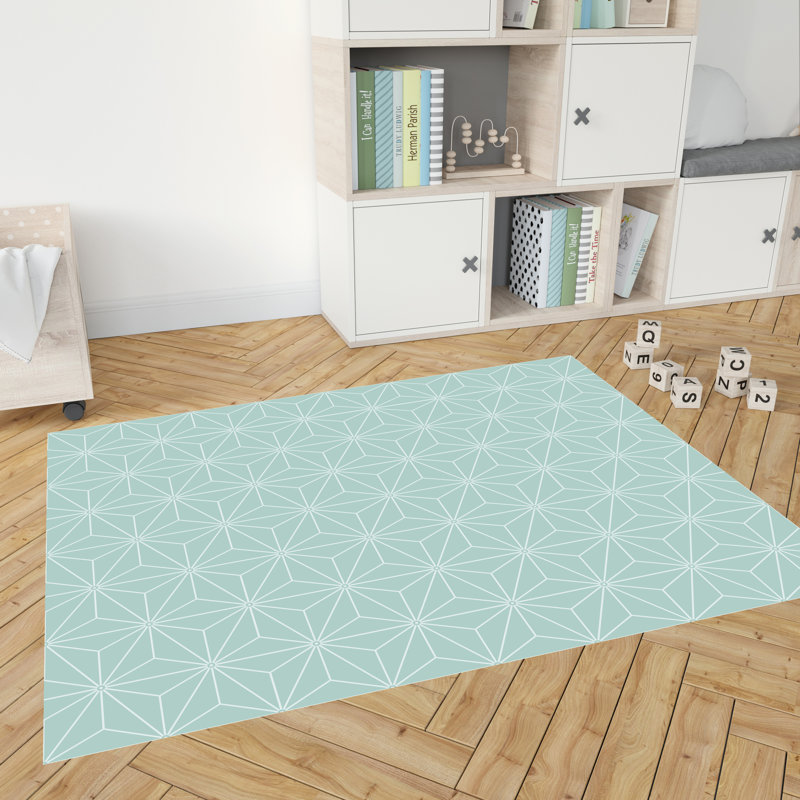Azeez Vinyl Machine Printed 100cm X 150cm Area Rug