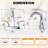 4 inch Double Handle Centerset Bathroom Sink Faucet with Drain Assembly-117442764