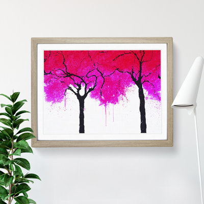 Cherry Blossom Tree Drips 1 Piece Single Picture Frame Painting