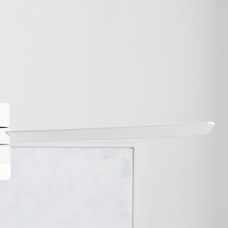 Ventilateur de plafond standard à 3 pales Adna avec commande murale et ensemble d'éclairage inclus, Blanc mat, Blanc mat, 52"