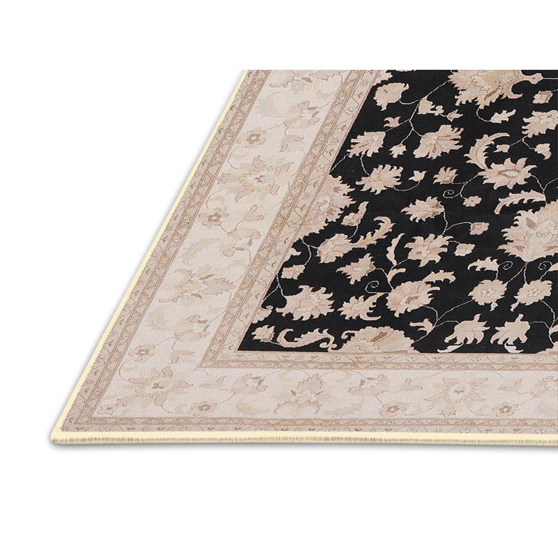 Tapis oriental ivoire / noir Chen, Rectangle 2 pi x 3 pi