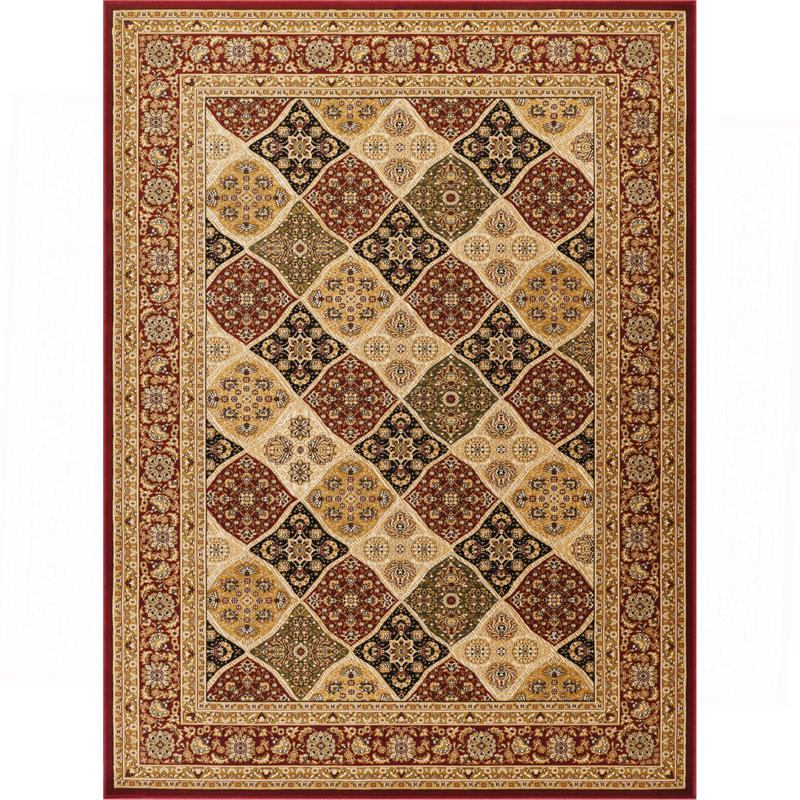 Red Area Rug, Rectangle 9'2" x 12'6"