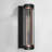14.75" Modern Industrial Cylindrical Black and Antique Copper Outdoor Wall Sconce with Clear Glass