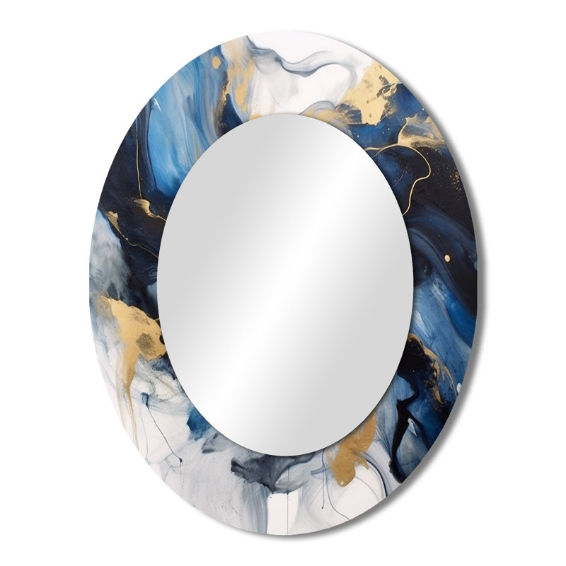 McKibbens - Miroir abstrait en métal, 43 po x 33 po