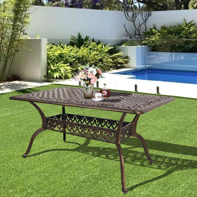 Spinella Rectangular Outdoor Dining Table Yes , 59 " W 35.24 " D