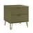 Olive Green Fluted Nightstand | Modern Glam 2-Drawer Bedside Table | Gift Idea-830419760