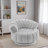 45.9"W 360° Swivel Accent Barrel Chair-904510353