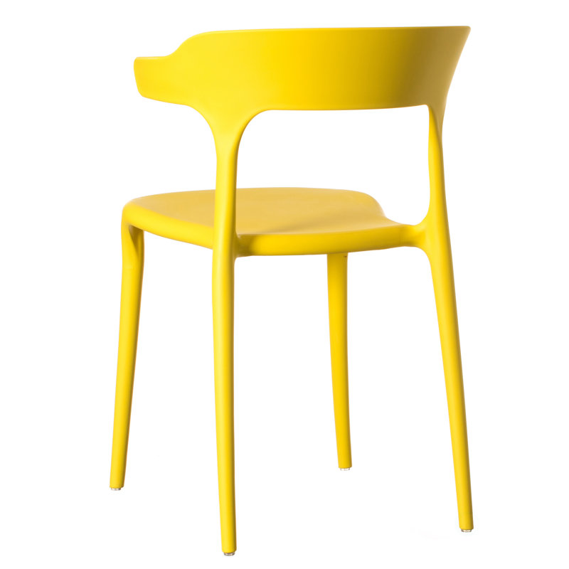 17.75'' H Stacking Side Chair, Yellow
