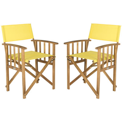Woodacre Wood Premium All-Weather Wicker Outdoor Folding Dining Armchair
