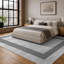 Netline Home Subtle Medallion Grey Traditional Washable Rug-135771348