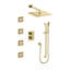 ZLINE Crystal Bay Thermostatic Shower System with Body Jets in Polished Gold