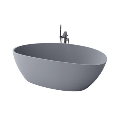 66.93'' x 30.31'' Soaking Solid Surface Bathtub
