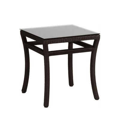 Club Woven Wicker Square Outdoor End Table