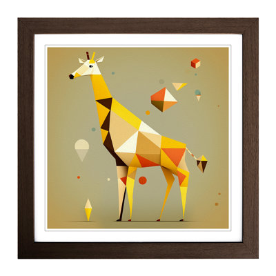 Giraffe Suprematism - Framed Print