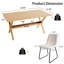 Ensemble de salle à manger de cuisine, table de salle à manger de 63 po avec chaises rembourrées de 32,8 po (table 4 chaises)-126089429-126089430-126089431