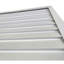 Auvent blanc en métal blanc 4,6, utilisation extérieure en aluminium léger, finition thermolaquée solide contemporaine, charnière continue clignotante intégrée, installation pour une installation efficace, acier inoxydable