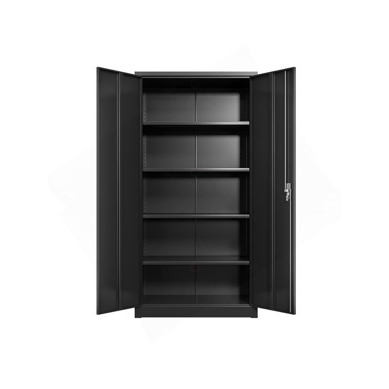 Armoire à outils 71 po en acier à outils avec portes et 4 tablettes