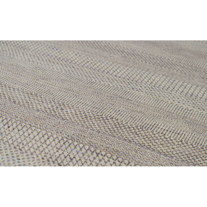 Tapis argenté et multicolore noué à la main de haute qualité