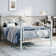 Anterrio Metal Open-Frame Bed with Butterfly Pattern Design Headboard and Footboard