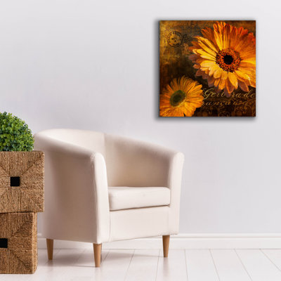 «Golden Gerbera» par Art Licensing Studio, art mural, 26 po x 26 po