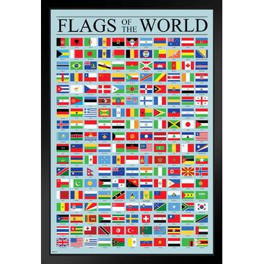 Flags of The World Classroom Reference Chart National Countries Country Symbol Educational Teacher Learning Homeschool Display Supplies Teaching Aide