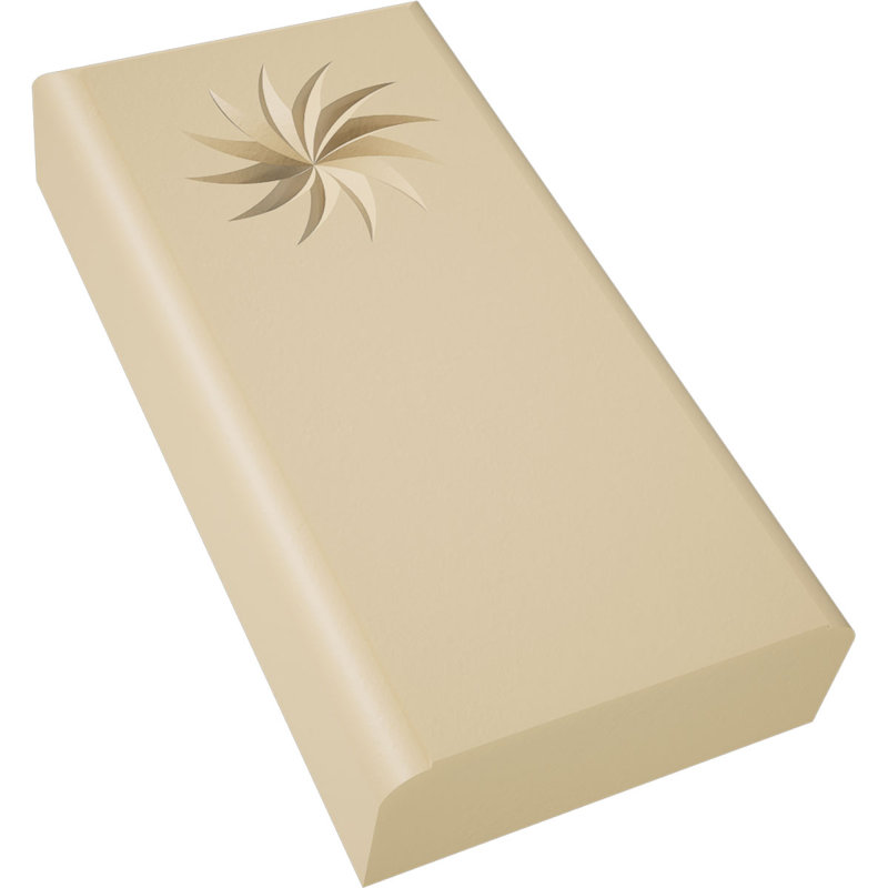 Foster Spiral Plinth Block With Rounded Edge, 5" H x 2.5" W x 1" D